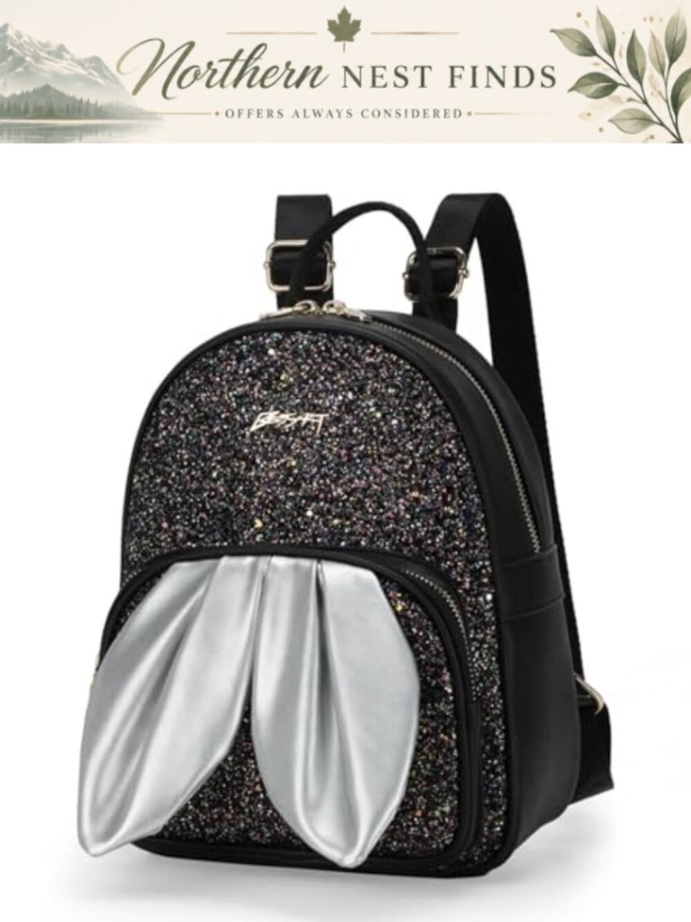 Kids Toddler Mini Backpack Cute Rabbit Ears Flash Preschool Daypack